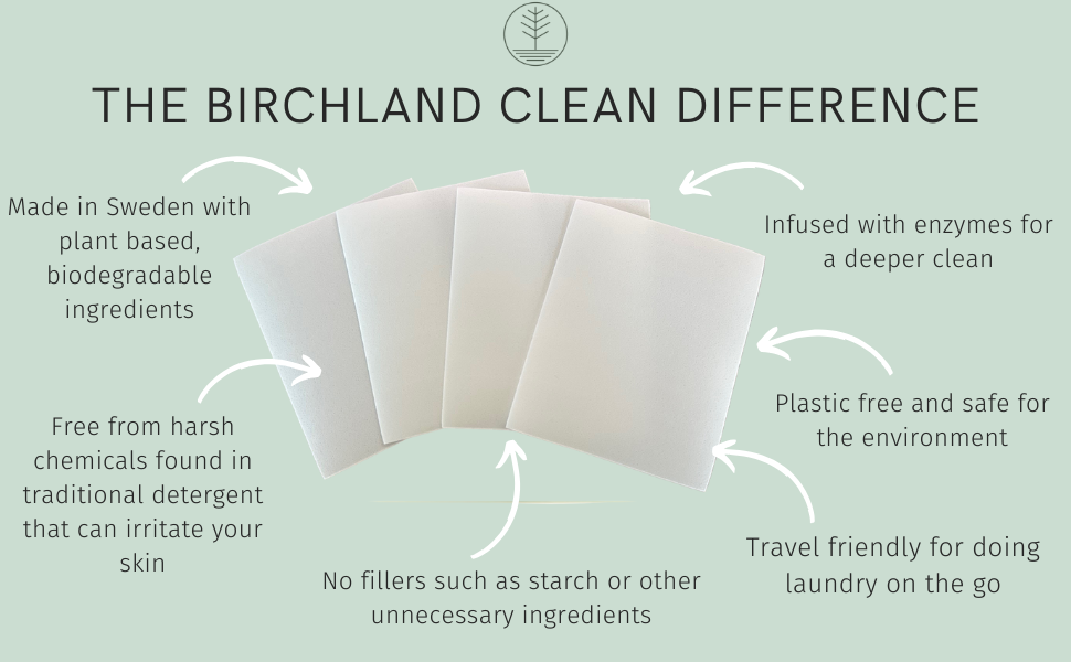 Birchland Clean Detergent Sheets 60 count- 2 pack Fresh Scent and Fragrance Free